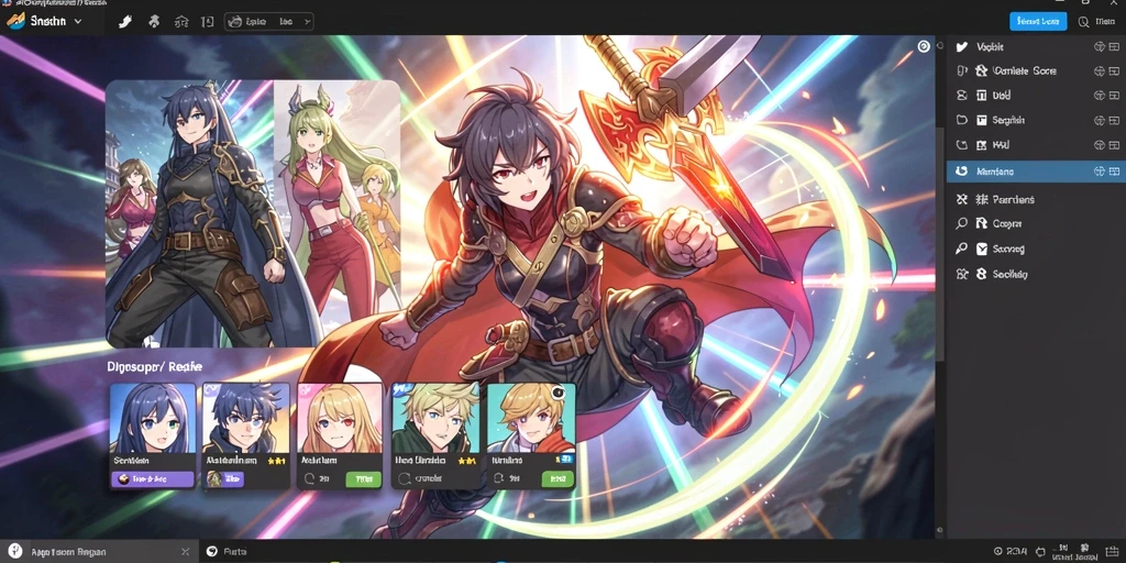 Tampilan grafik yang memukau dari dunia fantasi.
