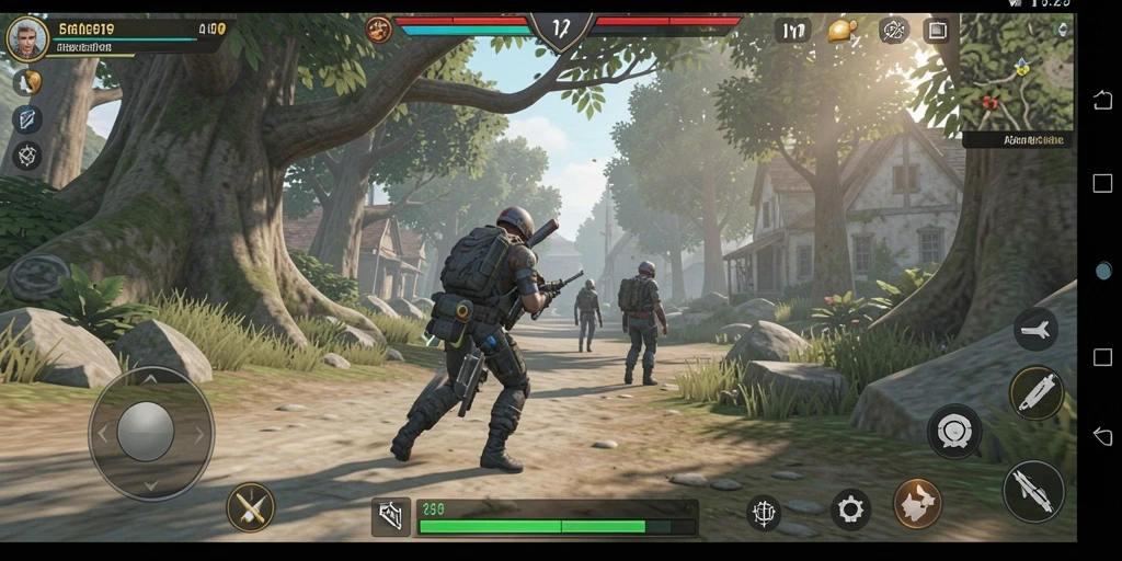Screenshot menunjukkan aksi seru dalam game.